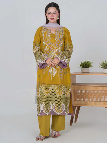 3 Piece - Embroided Lawn Suit