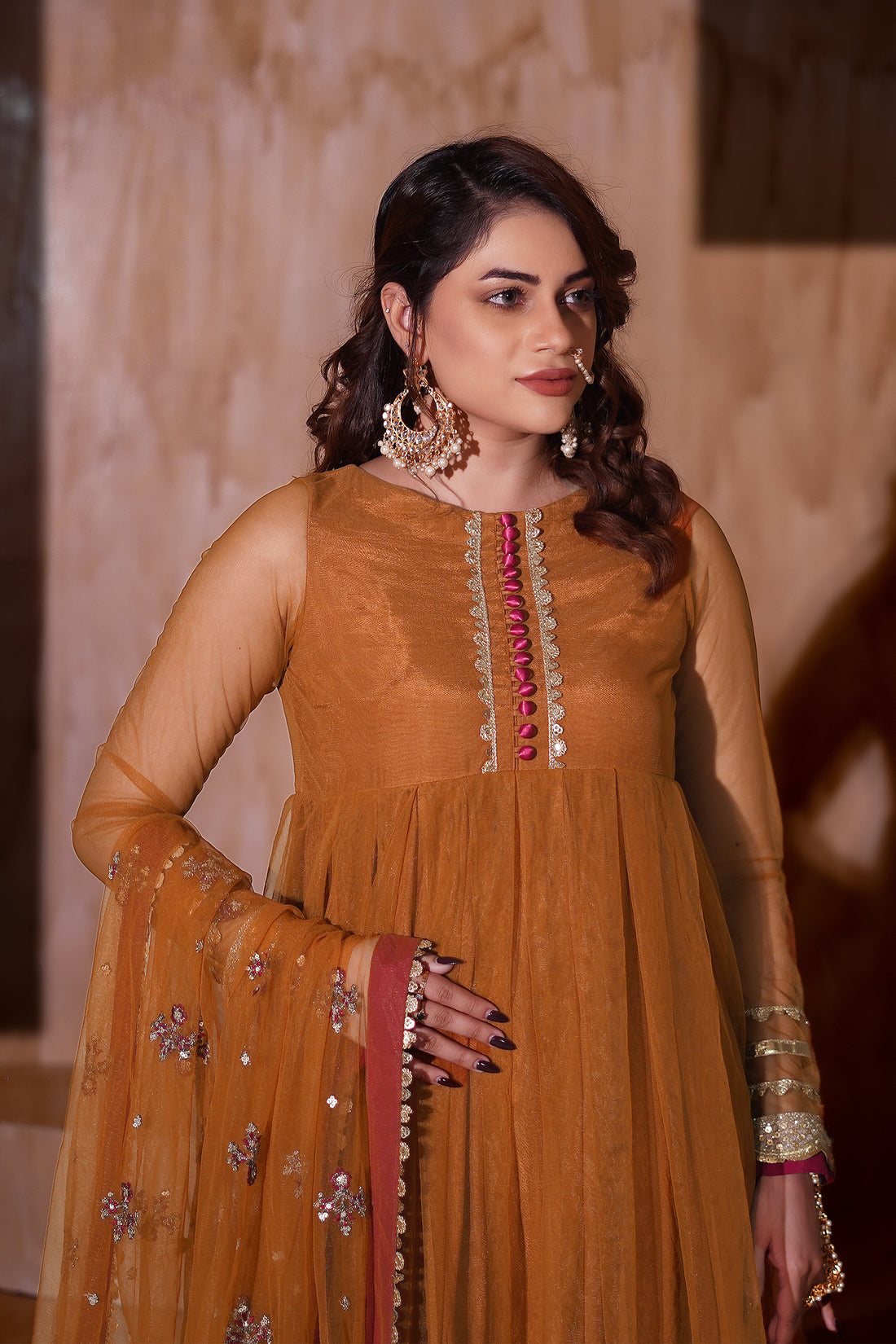 Ay1803-Marigold 3Pc Net