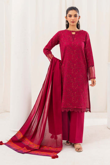 AY703- Rosy Elegance 3Pc Lawn