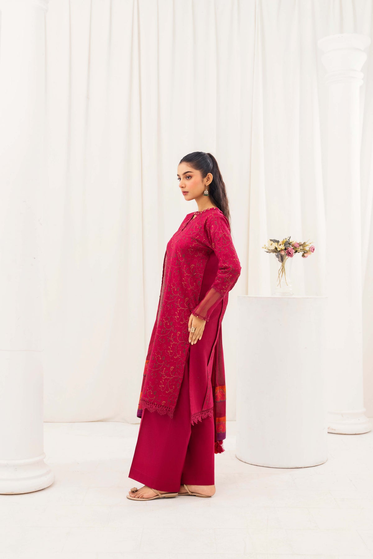 AY703- Rosy Elegance 3Pc Lawn