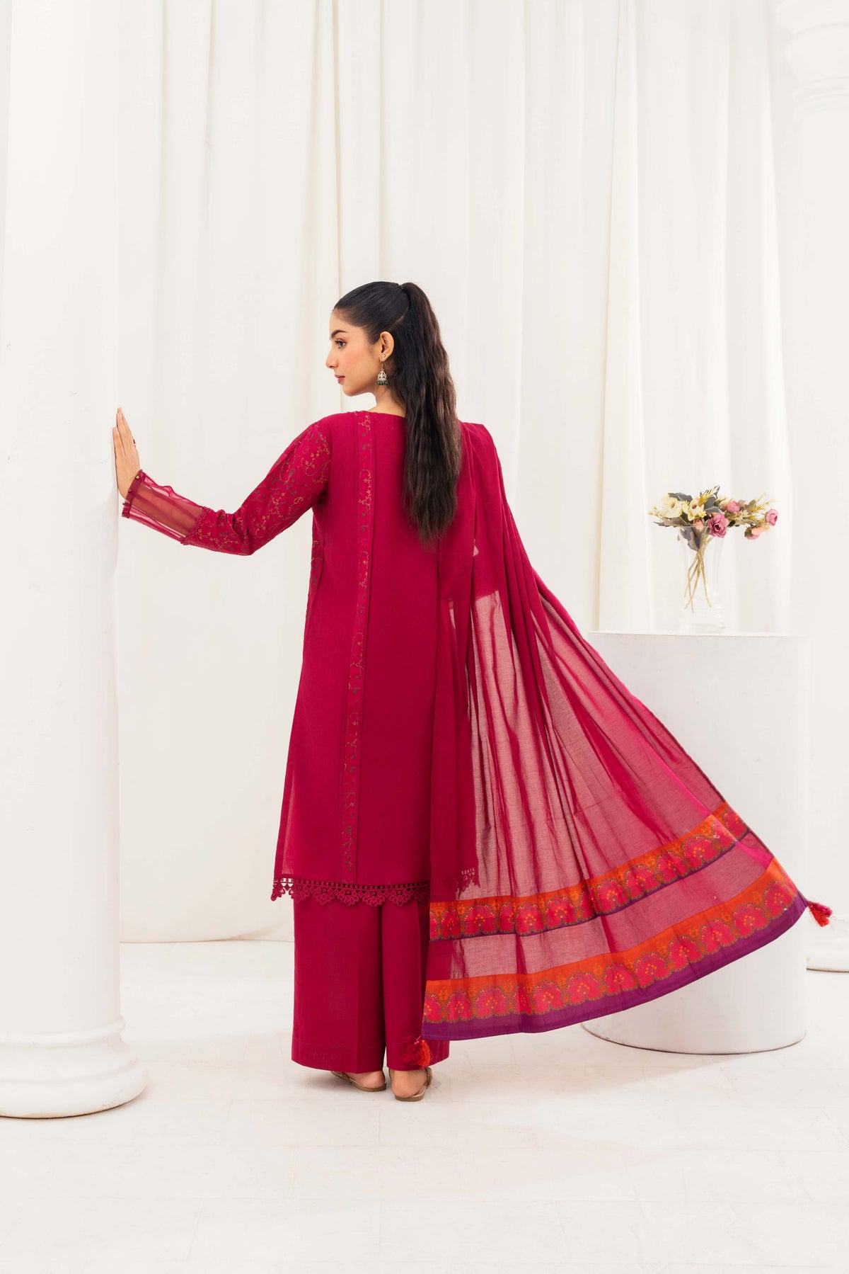 AY703- Rosy Elegance 3Pc Lawn