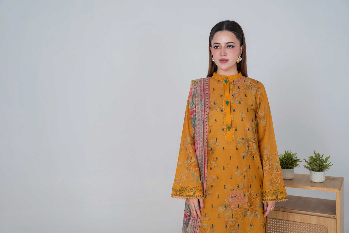 3 Piece - Embroided Lawn Suit