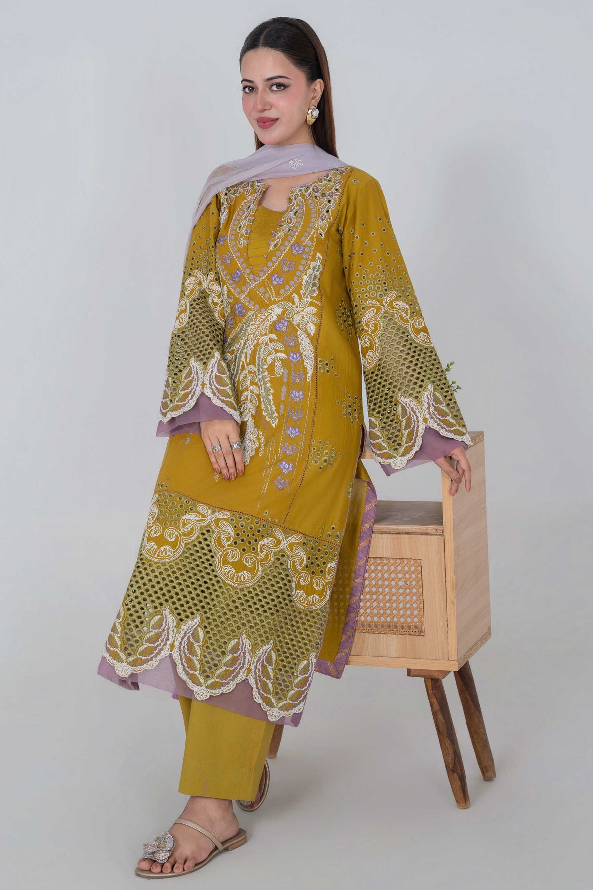 3 Piece - Embroided Lawn Suit