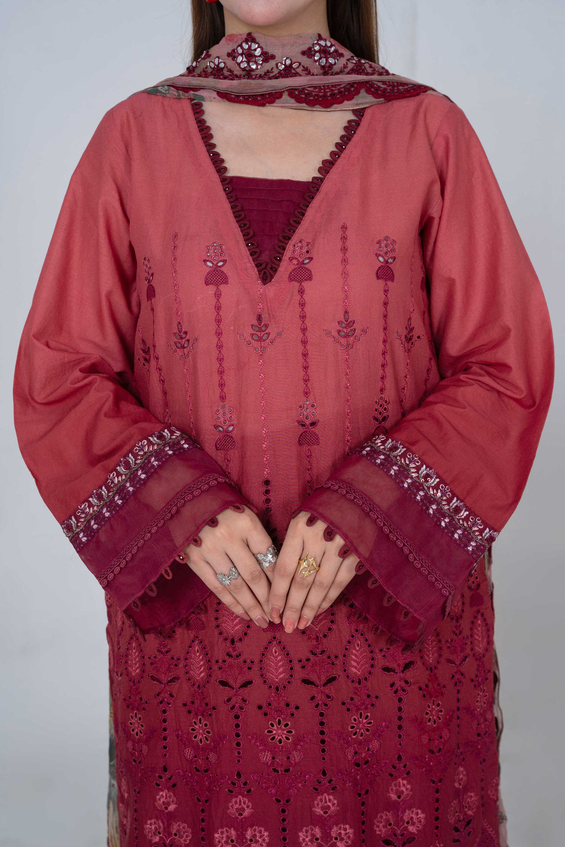 3 Piece - Embroided Lawn Suit
