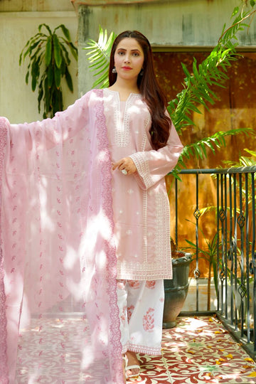 3 Piece - Embroided Lawn Suit