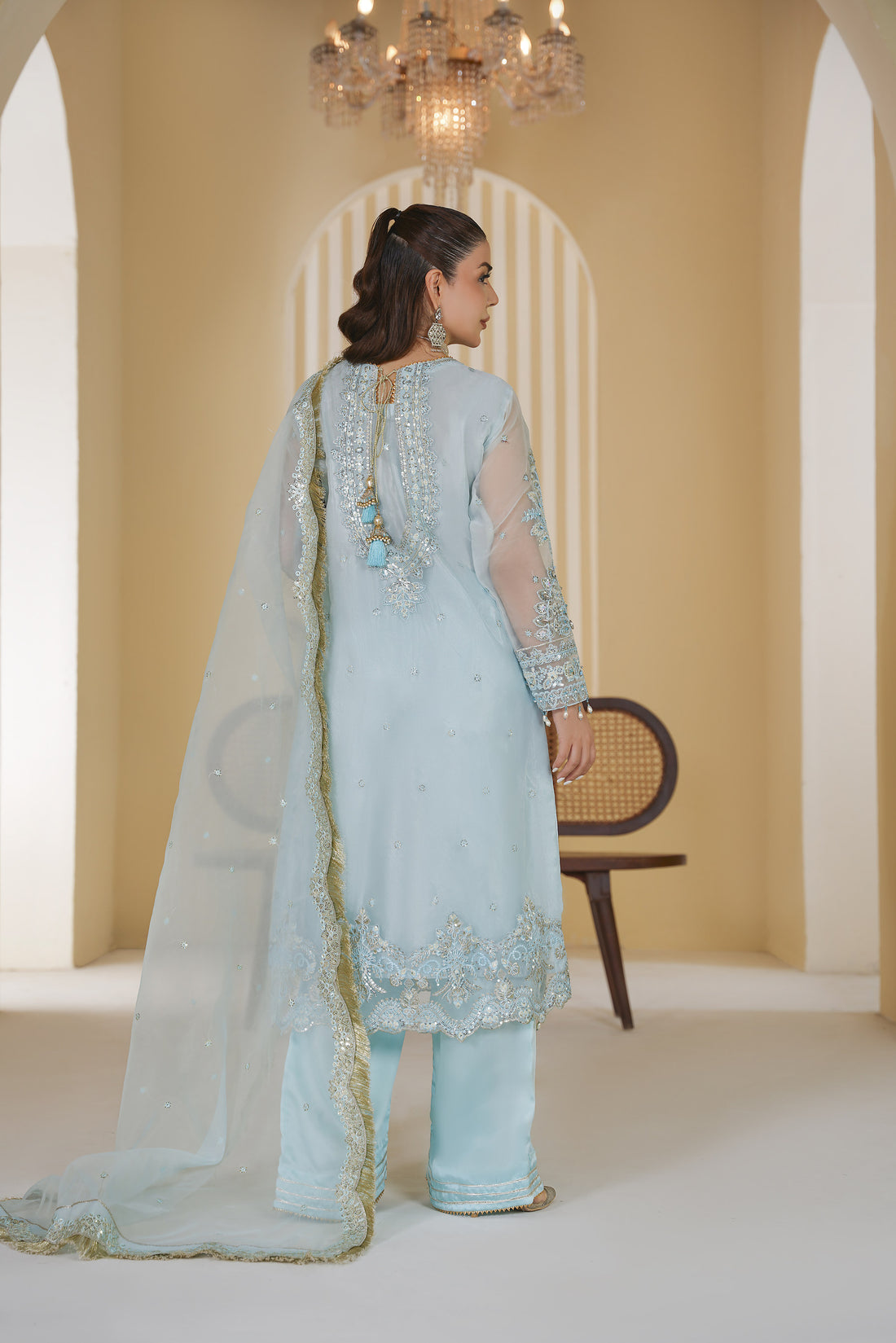 3 Piece - Embroided Formal Suit
