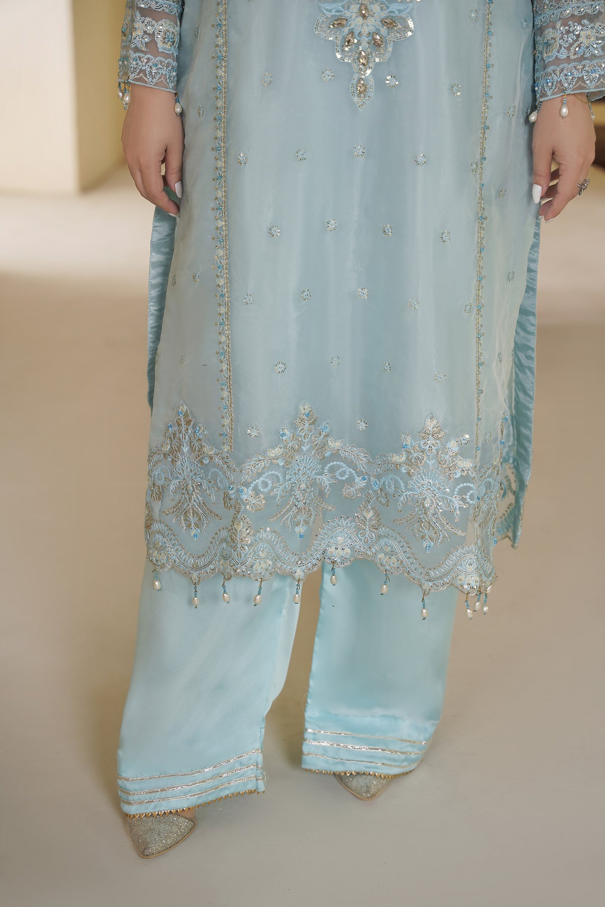 3 Piece - Embroided Formal Suit