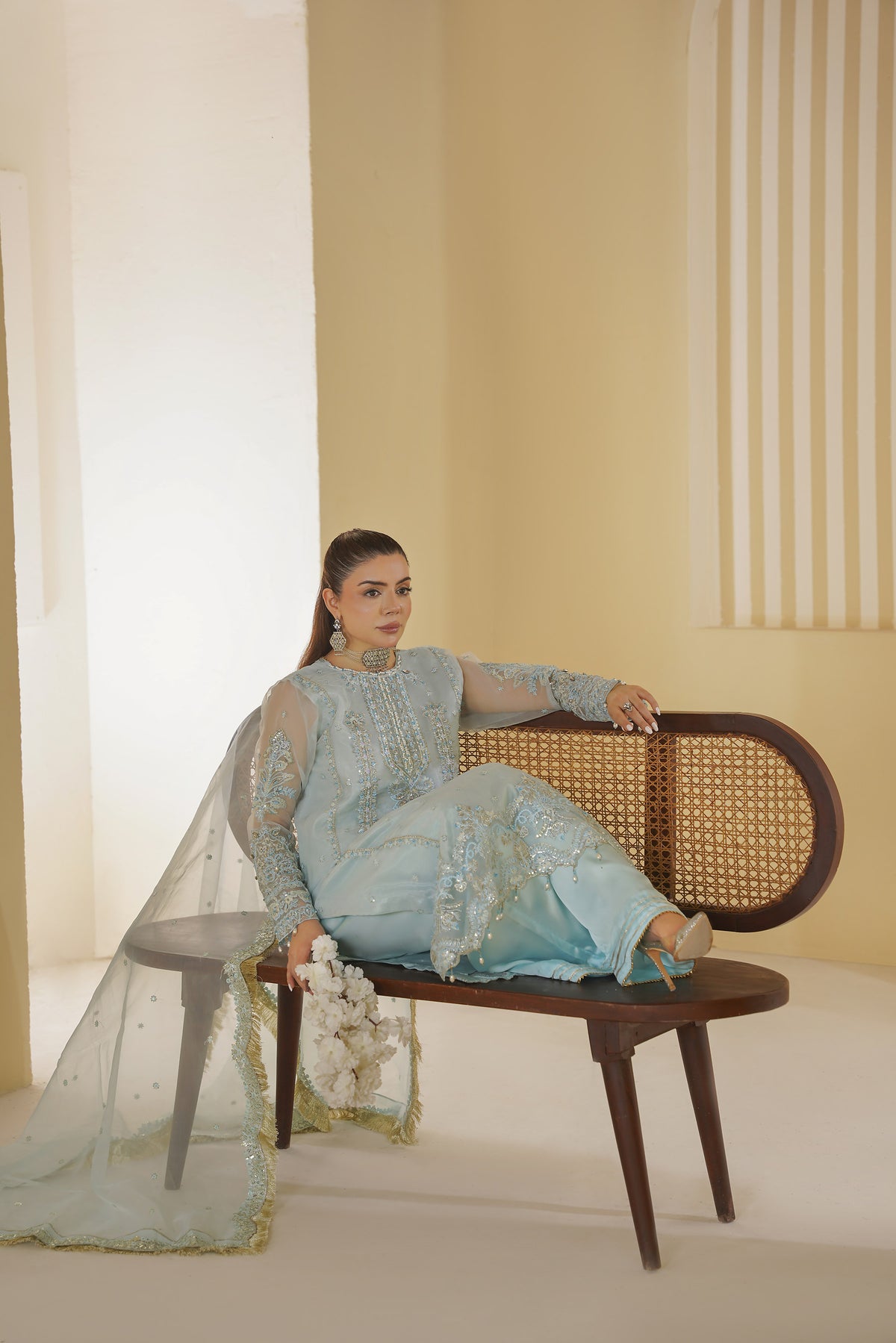3 Piece - Embroided Formal Suit