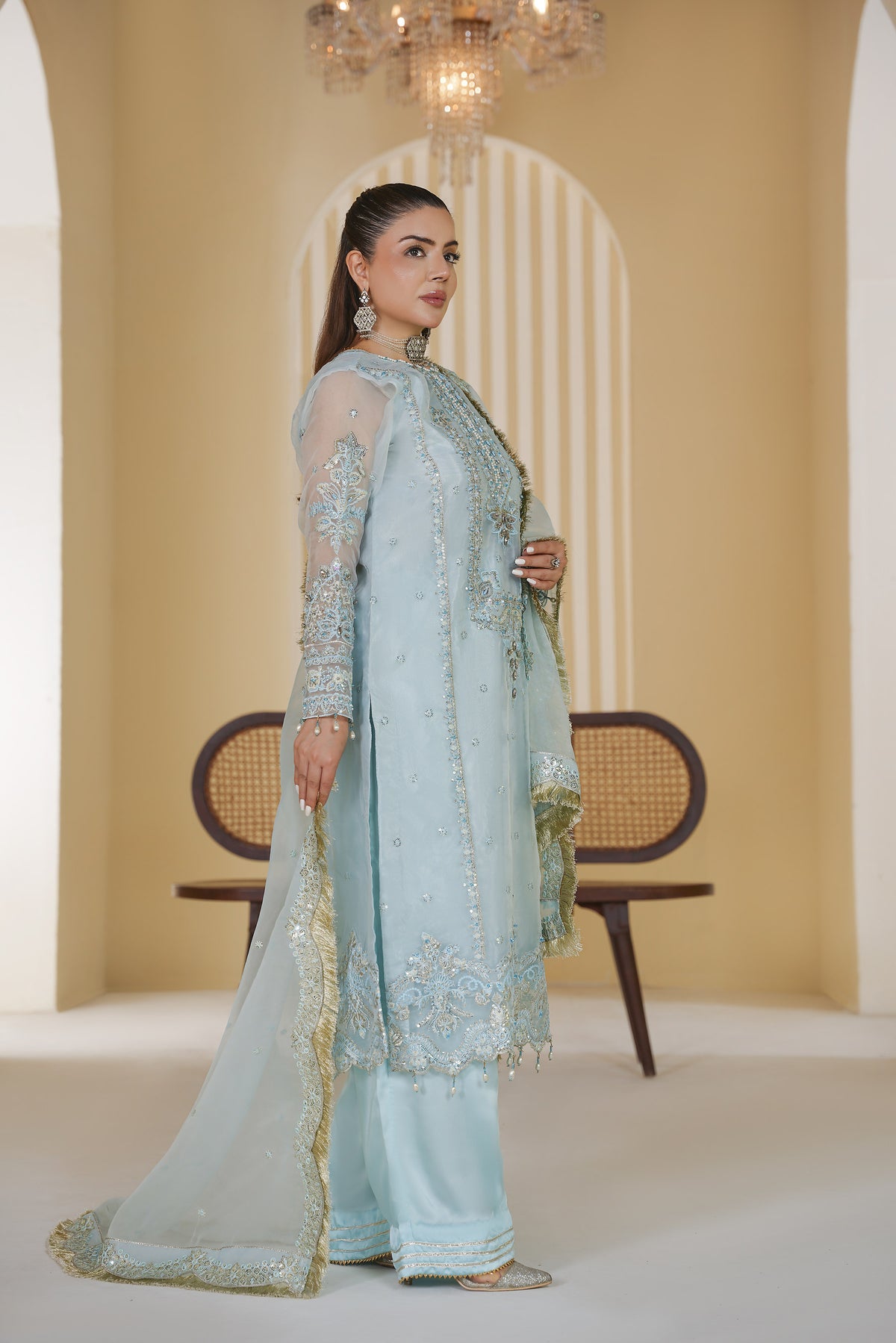 3 Piece - Embroided Formal Suit