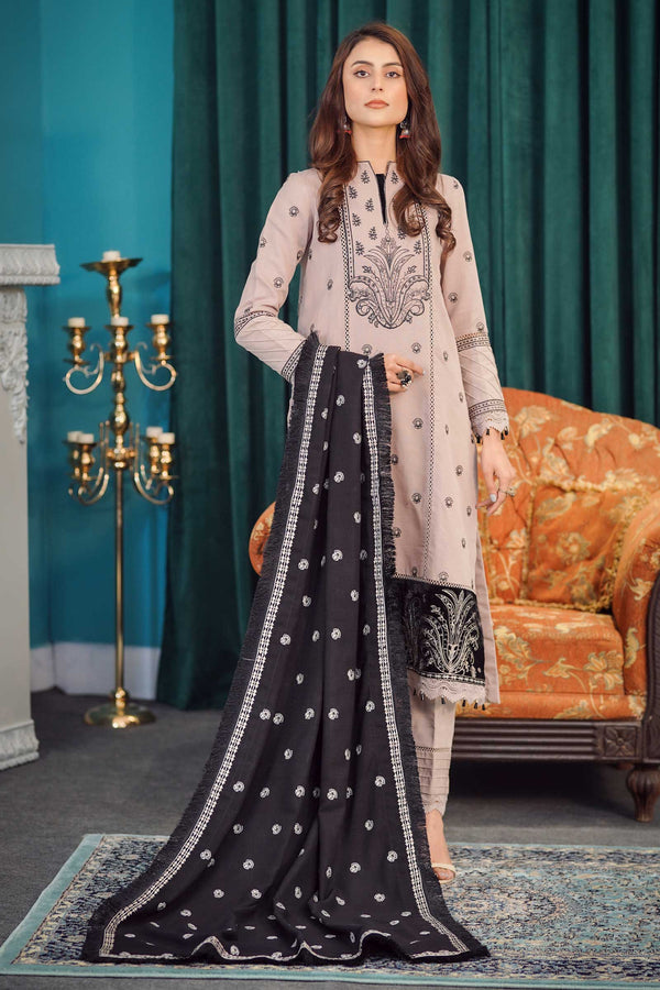 Elephant Grey - Moksh by Aayra - Khaddar Unstitched Collection