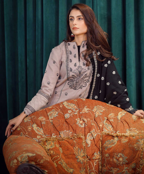 Elephant Grey - Moksh by Aayra - Khaddar Unstitched Collection
