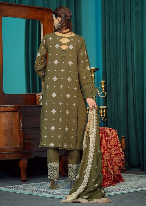 Moss Green - Moksh by Aayra - Khaddar Unstitched Collection